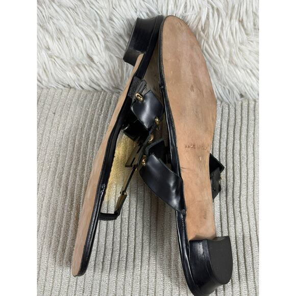 Donald J Pliner Sandals Womens Size 10/9.5 Black Cara Thong Square Toe *READ - Picture 4 of 8